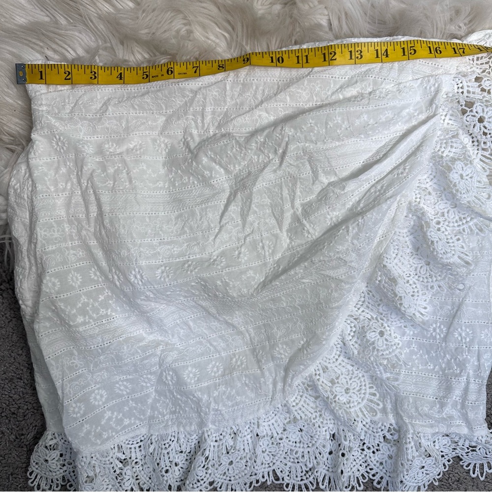 Nwt White eyelet‎ trim wrap Skirt Set - Picture 6 of 7